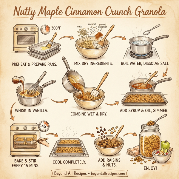 Nutty Maple Cinnamon Crunch Granola instructions