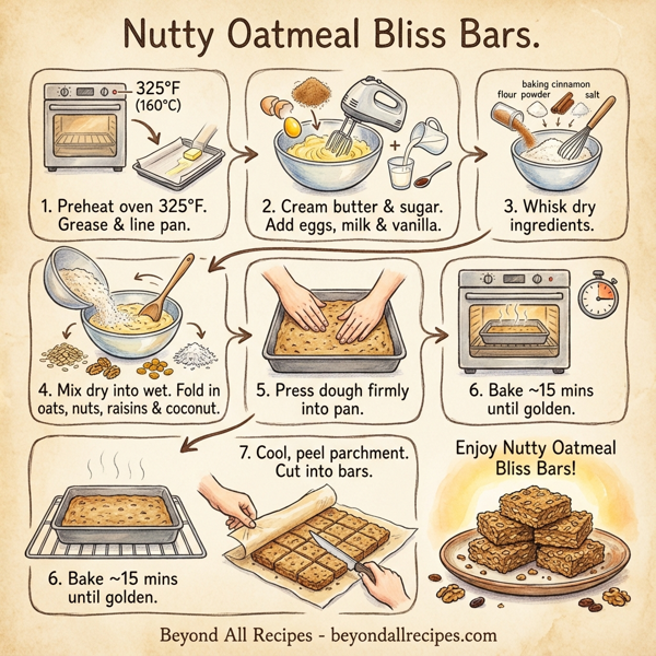 Nutty Oatmeal Bliss Bars instructions