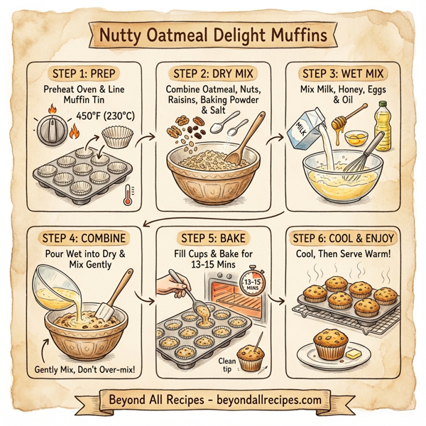Nutty Oatmeal Delight Muffins instructions