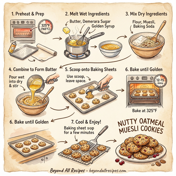 Nutty Oatmeal Muesli Cookies instructions