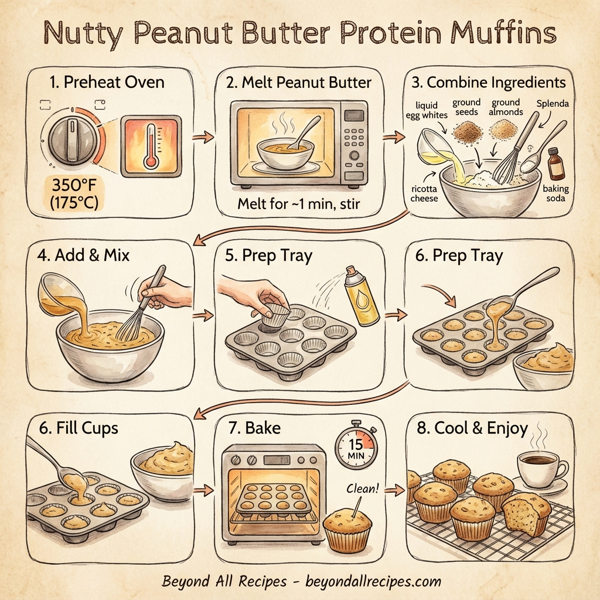 Nutty Peanut Butter Protein Muffins instructions