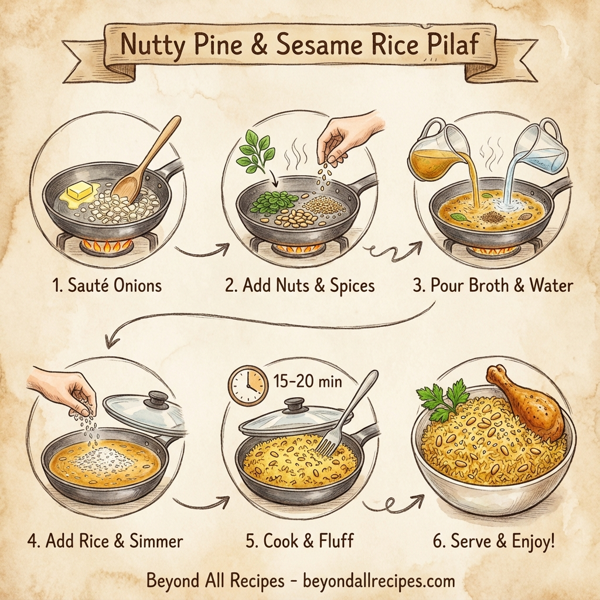 Nutty Pine and Sesame Rice Pilaf instructions