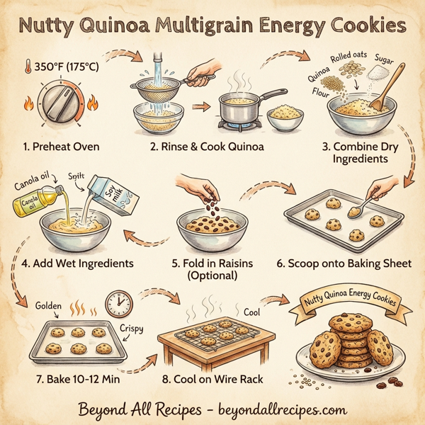 Nutty Quinoa Multigrain Energy Cookies instructions