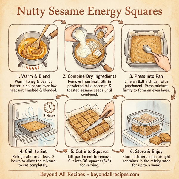 Nutty Sesame Energy Squares instructions