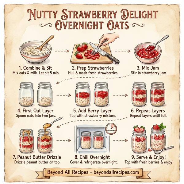 Nutty Strawberry Delight Overnight Oats instructions