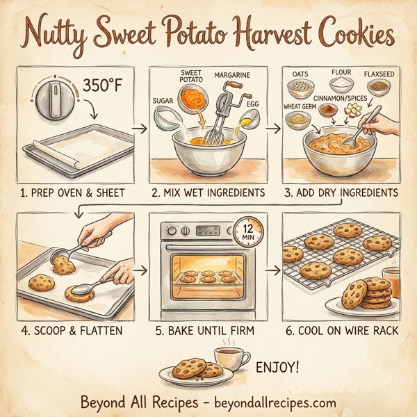 Nutty Sweet Potato Harvest Cookies instructions