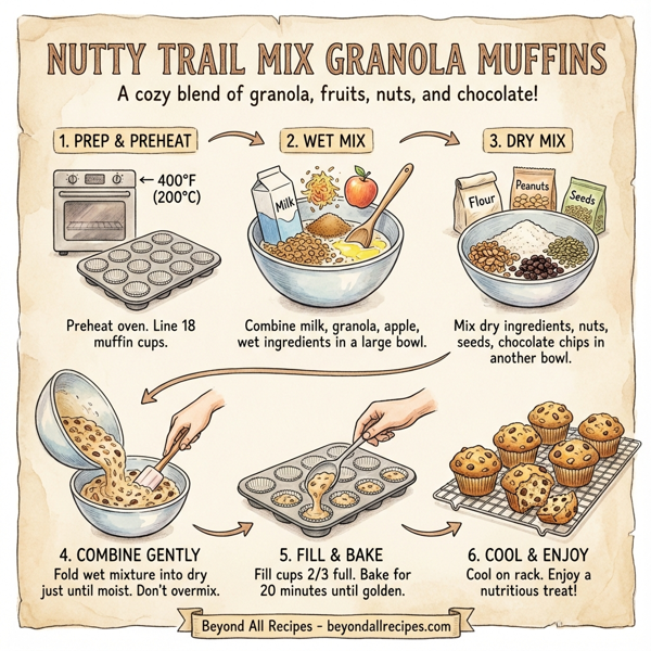 Nutty Trail Mix Granola Muffins instructions