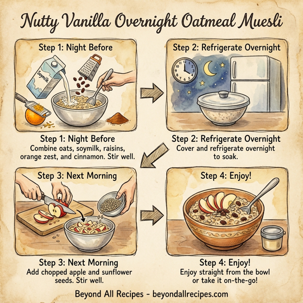 Nutty Vanilla Overnight Oatmeal Muesli instructions