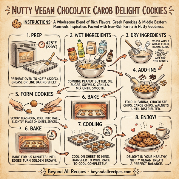 Nutty Vegan Chocolate Carob Delight Cookies instructions