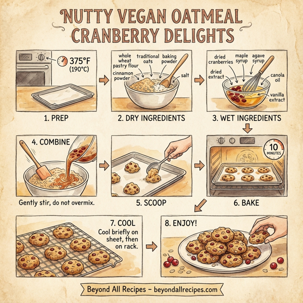 Nutty Vegan Oatmeal Cranberry Delights instructions