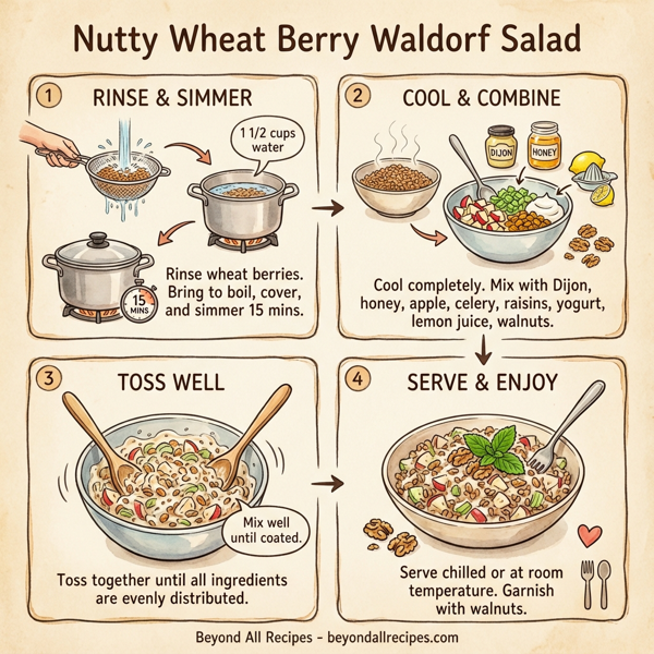 Nutty Wheat Berry Waldorf Salad instructions