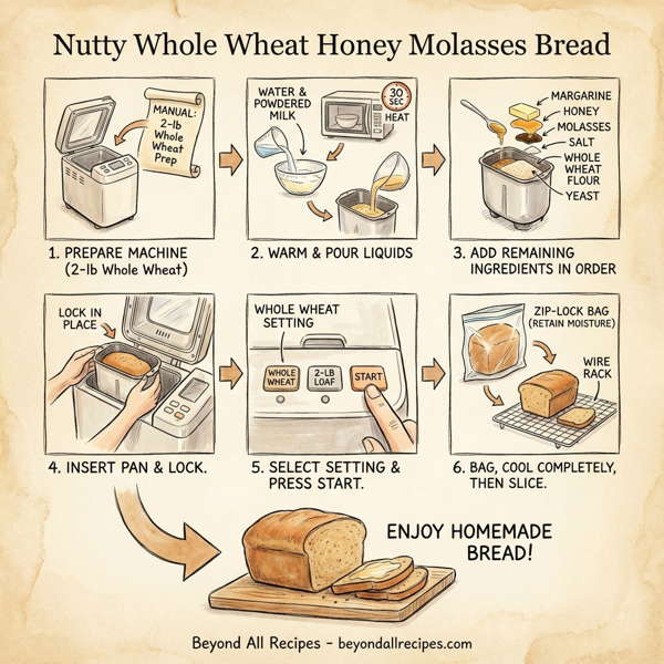 Nutty Whole Wheat Honey Molasses Bread instructions