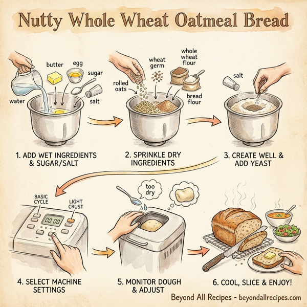 Nutty Whole Wheat Oatmeal Bread instructions