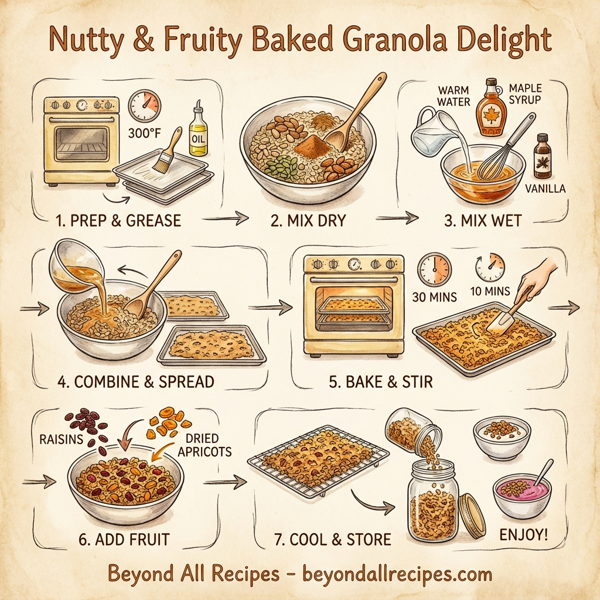 Nutty & Fruity Baked Granola Delight instructions