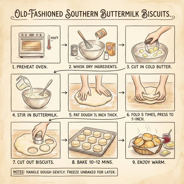 Old-Fashioned Southern Buttermilk Biscuits instructions