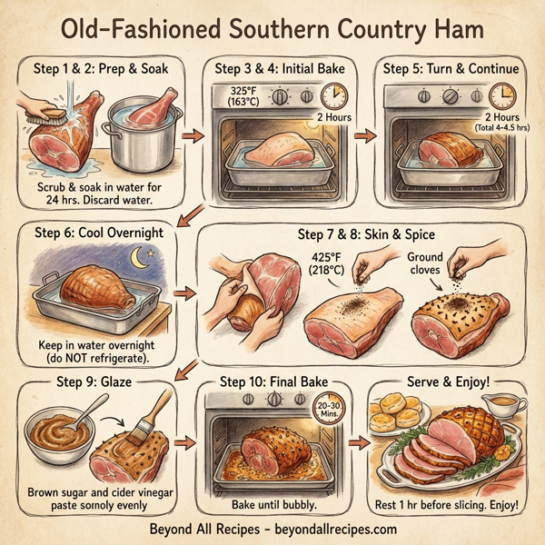 Old-Fashioned Southern Country Ham instructions