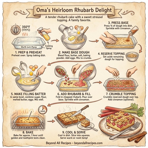 Oma's Heirloom Rhubarb Delight instructions