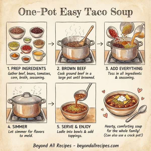 One-Pot Easy Taco Soup instructions