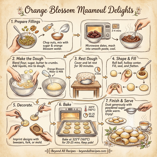 Orange Blossom Maamoul Delights instructions