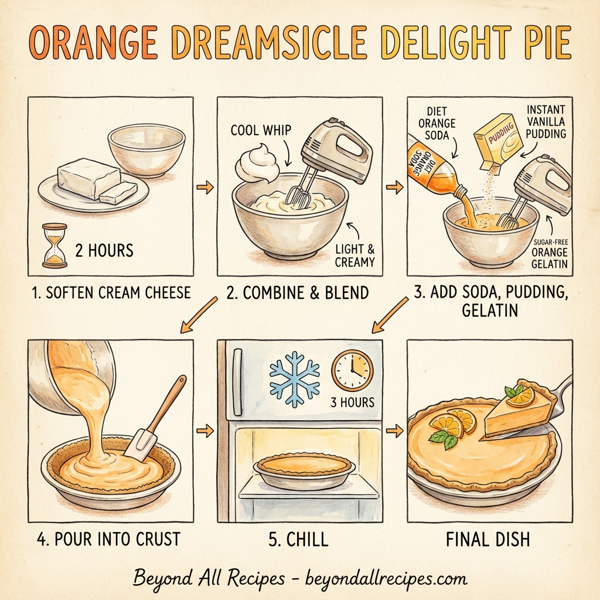 Orange Dreamsicle Delight Pie instructions