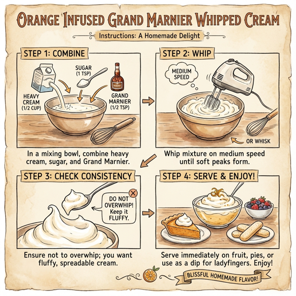Orange Infused Grand Marnier Whipped Cream instructions