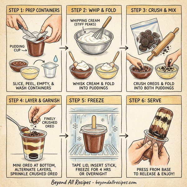 Oreo Dream Popsicles instructions