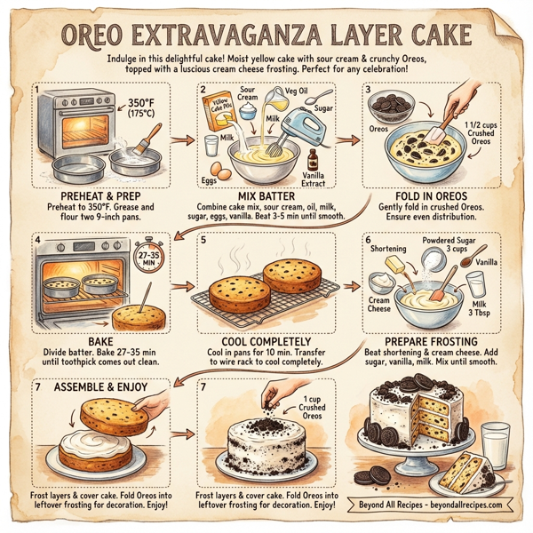 Oreo Extravaganza Layer Cake instructions