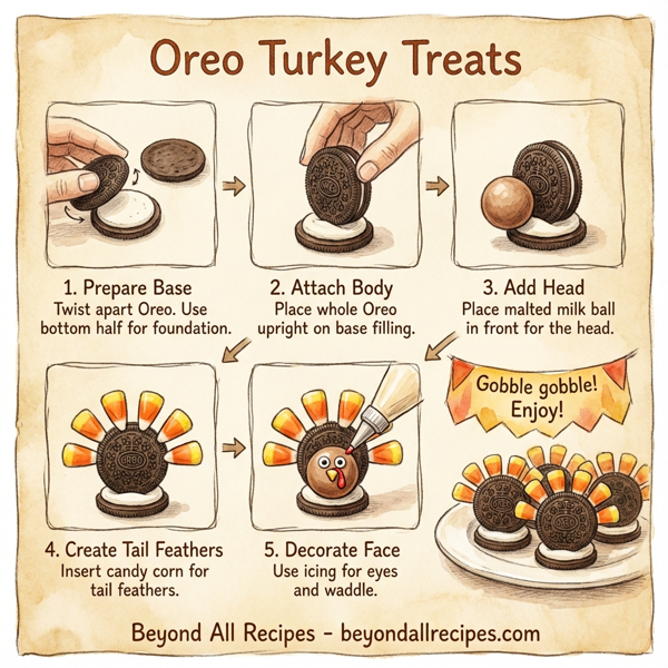 Oreo Turkey Treats instructions