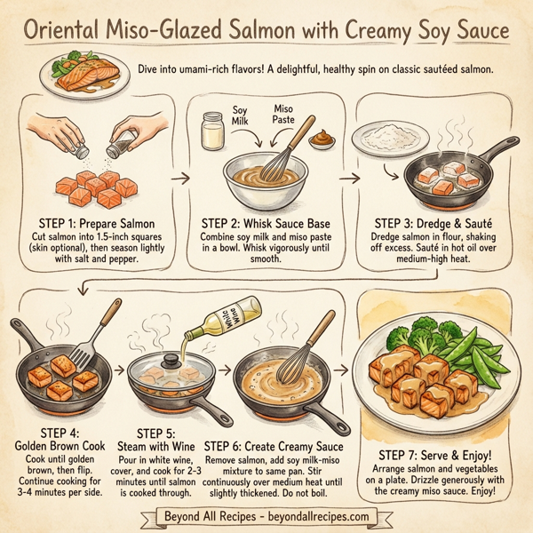 Oriental Miso-Glazed Salmon with Creamy Soy Sauce instructions