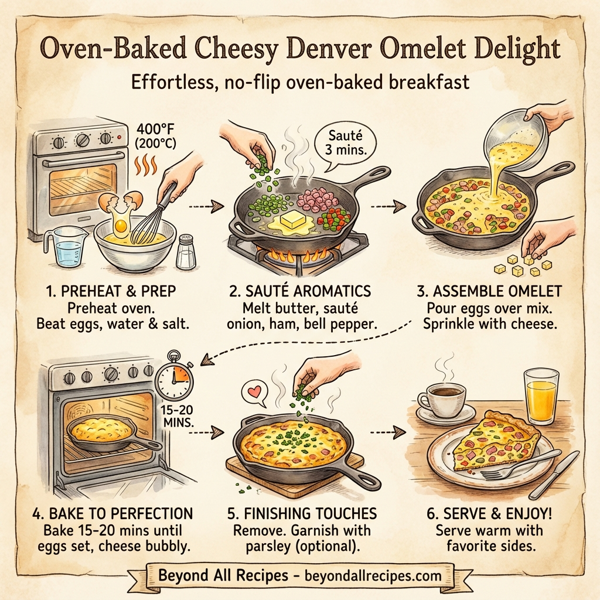 Oven-Baked Cheesy Denver Omelet Delight instructions