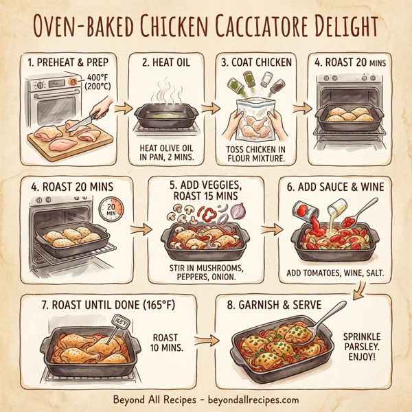 Oven-Baked Chicken Cacciatore Delight instructions