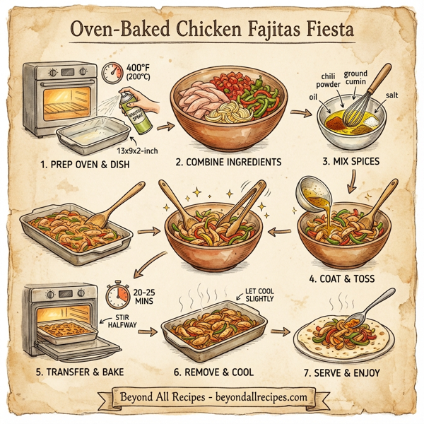 Oven-Baked Chicken Fajitas Fiesta instructions