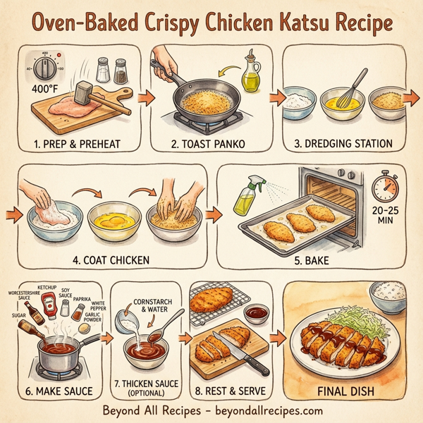 Oven-Baked Crispy Chicken Katsu instructions