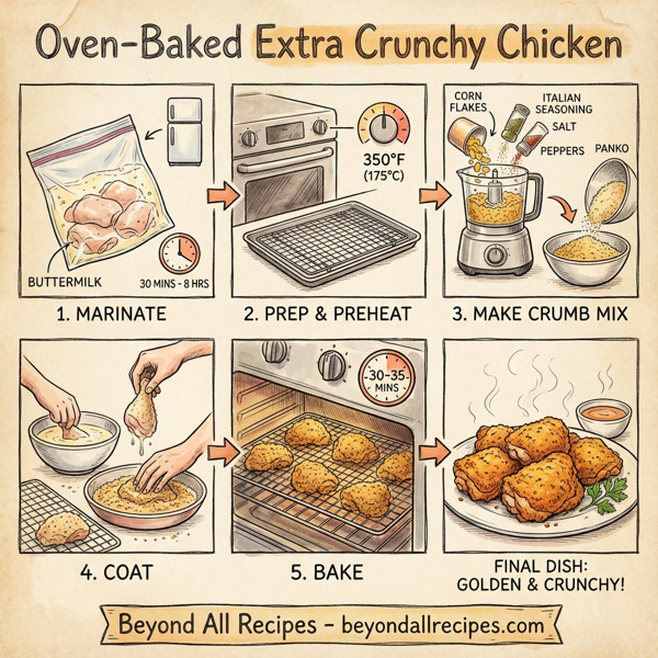 Oven-Baked Extra Crunchy Chicken instructions
