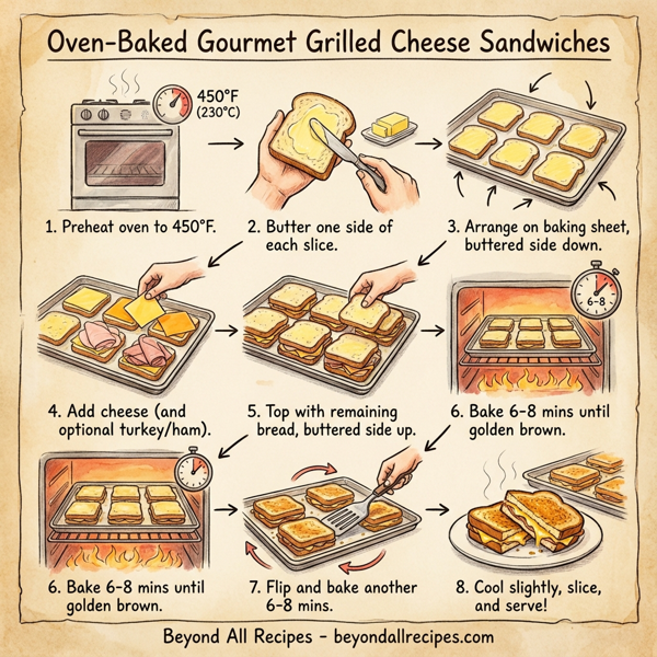 Oven-Baked Gourmet Grilled Cheese Sandwiches instructions