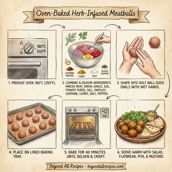 Oven-Baked Herb-Infused Meatballs instructions