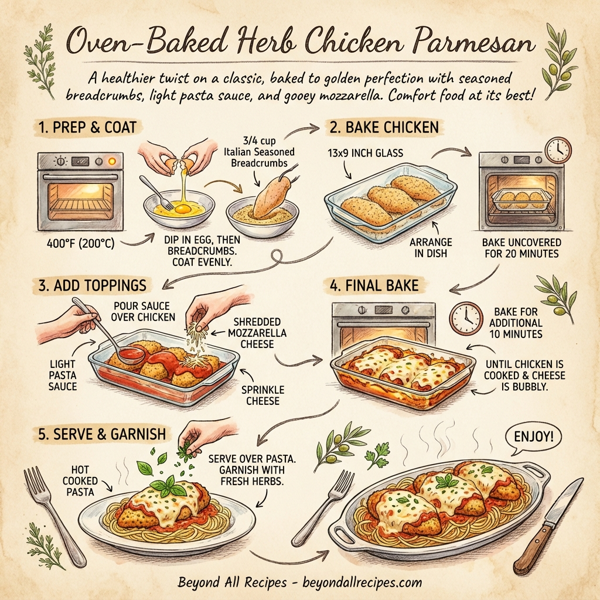 Oven-Baked Herb Chicken Parmesan instructions