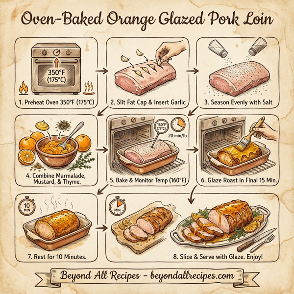 Oven-Baked Orange Glazed Pork Loin instructions