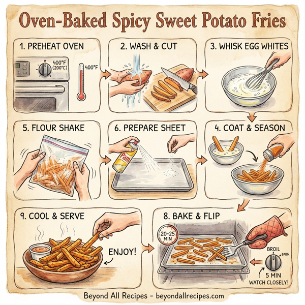 Oven-Baked Spicy Sweet Potato Fries instructions