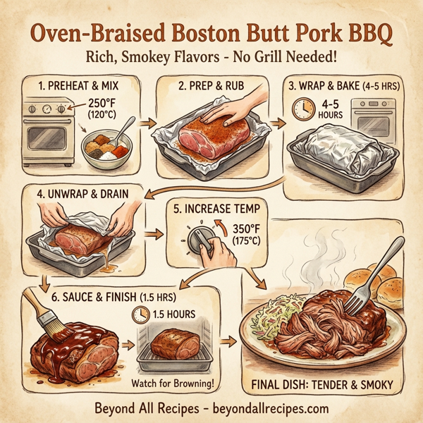 Oven-Braised Boston Butt Pork BBQ instructions