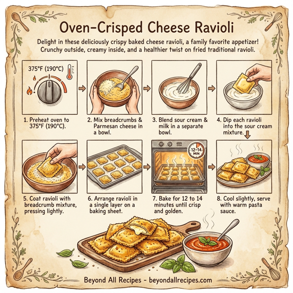 Oven-Crisped Cheese Ravioli instructions