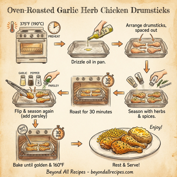 Oven-Roasted Garlic Herb Chicken Drumsticks instructions