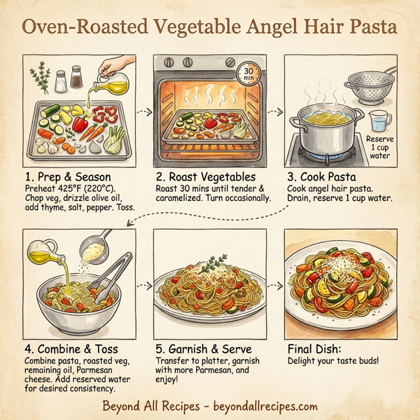 Oven-Roasted Vegetable Angel Hair Pasta instructions