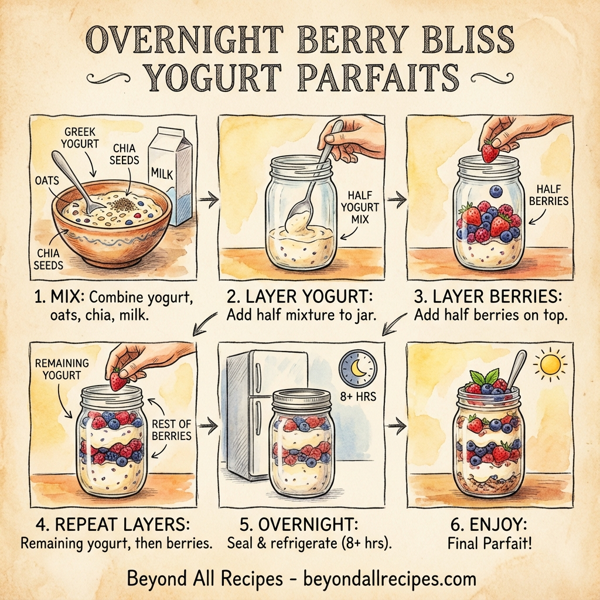 Overnight Berry Bliss Yogurt Parfaits instructions