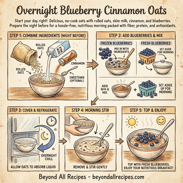 Overnight Blueberry Cinnamon Oats instructions