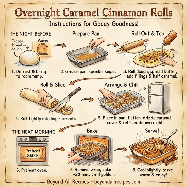 Overnight Caramel Cinnamon Rolls instructions