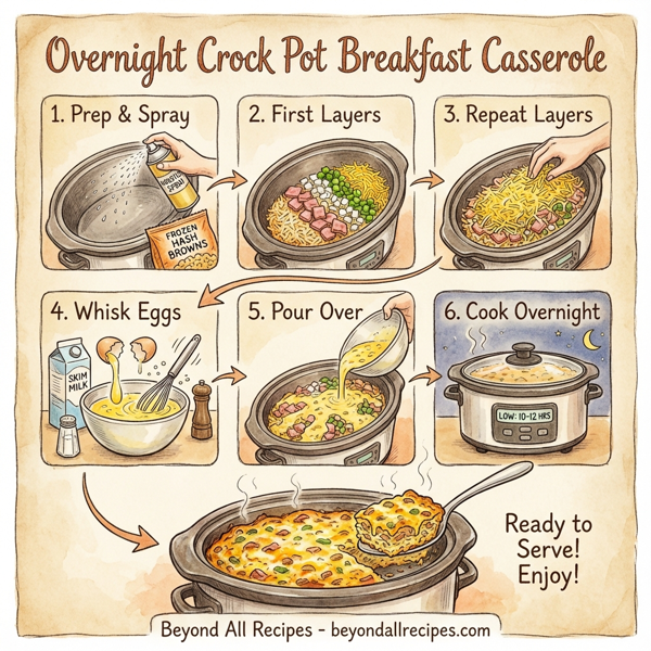 Overnight Crock Pot Breakfast Casserole instructions