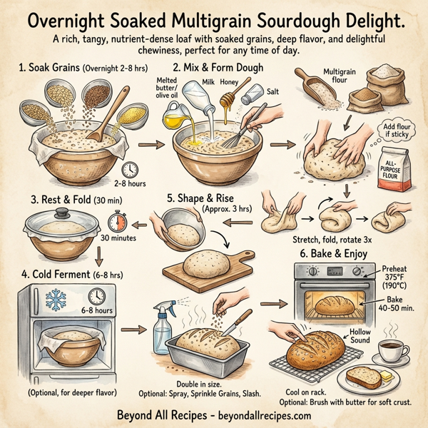 Overnight Soaked Multigrain Sourdough Delight instructions