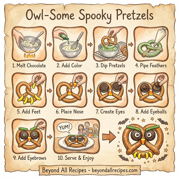 Owl-Some Spooky Pretzels instructions