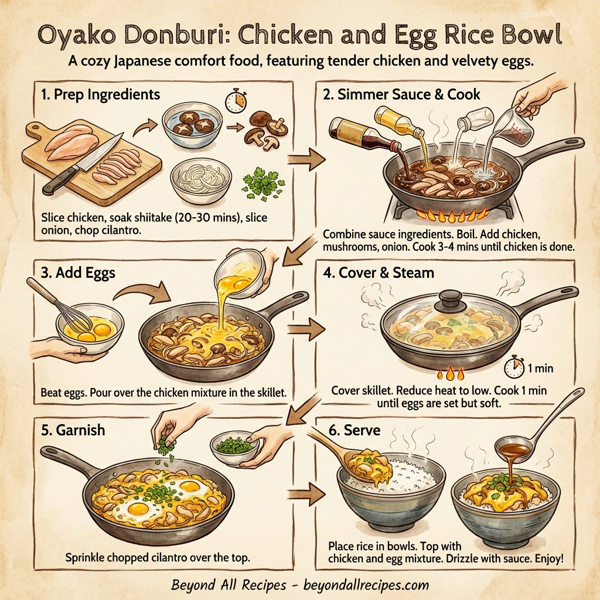 Oyako Donburi: Chicken and Egg Rice Bowl instructions